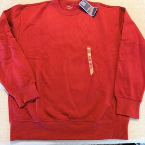 Croft & Barrow Womens Small Red Crewneck Sweatshirt NWT Pullover Fleece